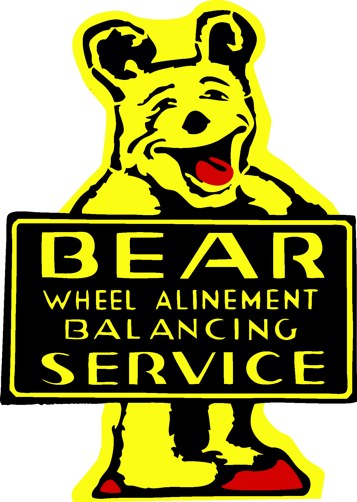 Bear Wheel Alignment Logo Vector Logo
